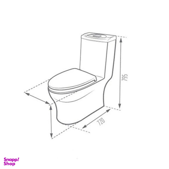 توالت فرنگی مدل سانتا 72 A کد 10110