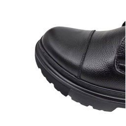 نیم بوت طبی مردانه چرم ریباری مدل Z27 رنگ مشکی