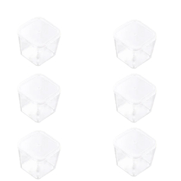 ظرف یکبار مصرف دسری درب دار آرما کریستالی شفاف 280 سی سی 6 عددی برنا