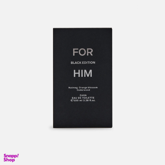 ادوتویلت مردانه زارا مدل For Him Black Edition حجم 100 میلی لیتر