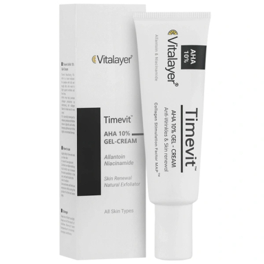 کرم ضد چروک ویتالیر مدل Timevit AHA 10% Gel-Cream حجم 30 میلی لیتر