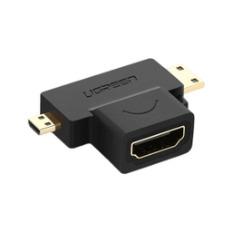 مبدل Micro HDMI Male و Mini HDMI Male به HDMI Female یوگرین مدل HD129 کد 20144