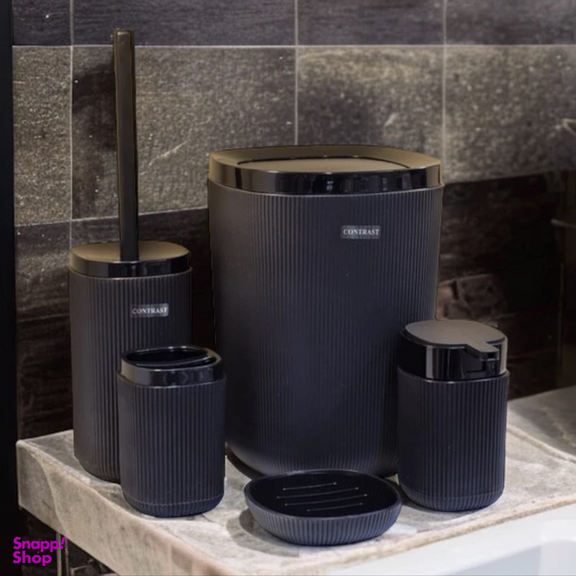ست سرویس بهداشتی 5 پارچه کنتراست مدل شیاردار کد RM740