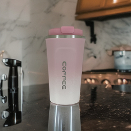 ماگ سفری طرح coffee مدل پاستیلی حجم 500 میلی لیتر