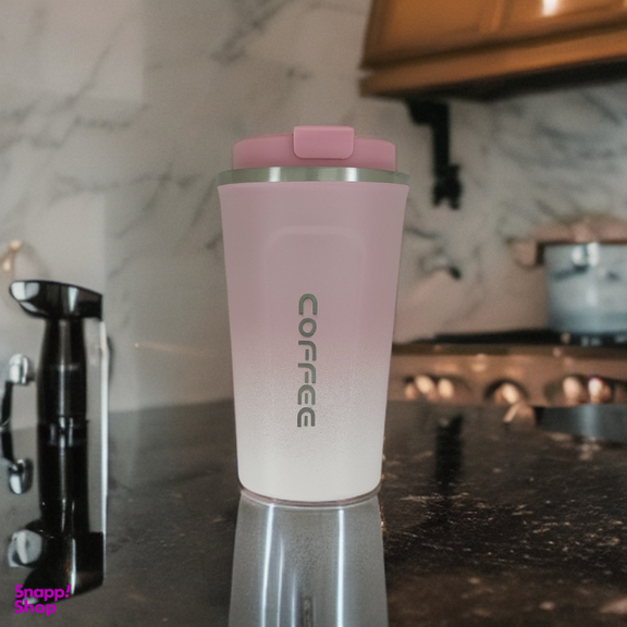 ماگ سفری طرح coffee مدل پاستیلی حجم 500 میلی لیتر