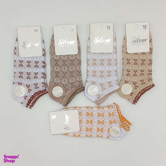 جوراب زنانه طرح سیلور کد 554 بسته 5 عددی