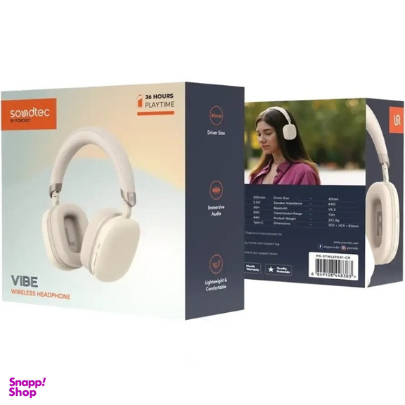 هدفون بلوتوثی پرودو مدل Soundtec Vibe PD-STWLEP041