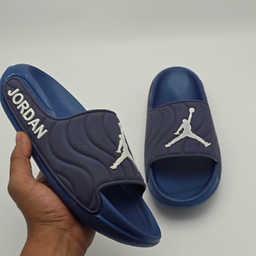 دمپایی مردانه زیتون مدل جردن کد 7382 رنگ آبی تیره