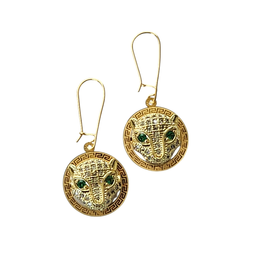 گوشواره طلا 18 عیار زنانه طرح پنتر سفید کد 6565