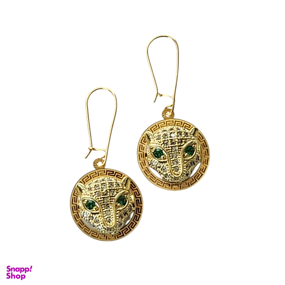 گوشواره طلا 18 عیار زنانه طرح پنتر سفید کد 6565
