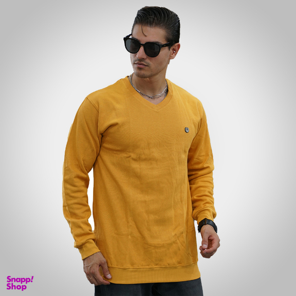 پلیور مردانه مالدینی کد po-002 رنگ خردلی