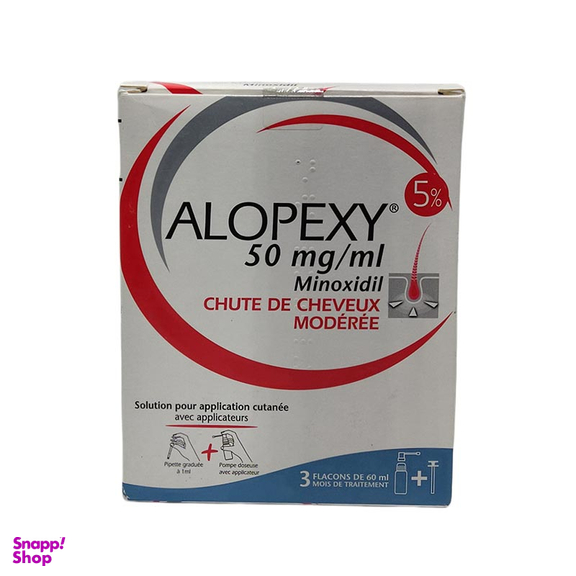 محلول رشد مو مدل ALOPEXY 5٪ مناسب آقایان مجموعه 3 عددی