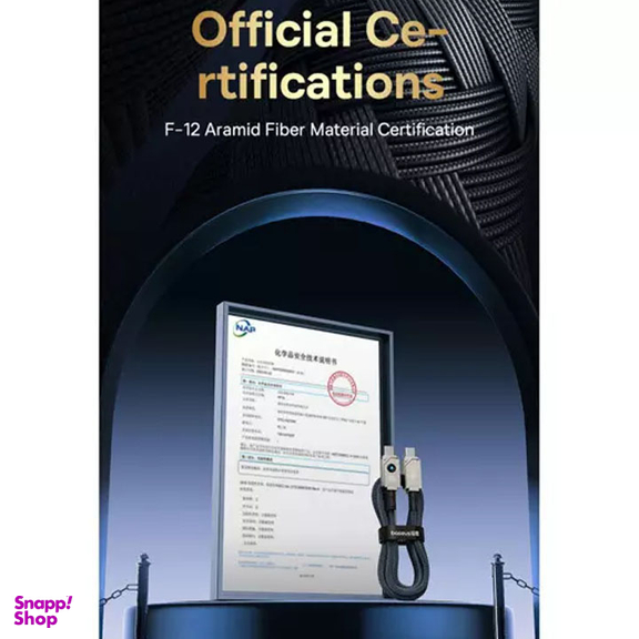 کابل دیتا 100 وات Type-C بیسوس مدل Unbreakable Series طول 2 متر