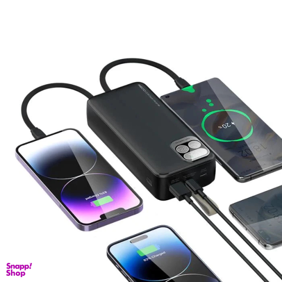 پاوربانک رسی مدل RPB-P38 ظرفیت 30000 میلی آمپر ساعت
