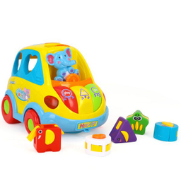 بازی آموزشی هولا مدل ماشین موزیکال با اشکال هندسی فیلی