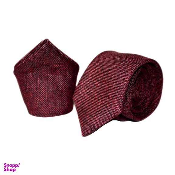 ست کراوات و دستمال جیب مردانه آیکت مدل ریزبافت محو z111