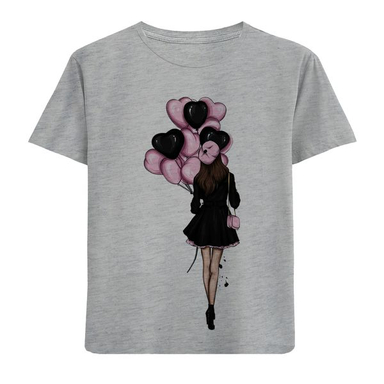 تیشرت آستین کوتاه بچگانه مدل دخترک M40