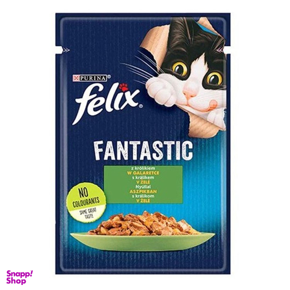 پوچ گربه فلیکس کد F1 طعم ماهی وزن 85 گرم
