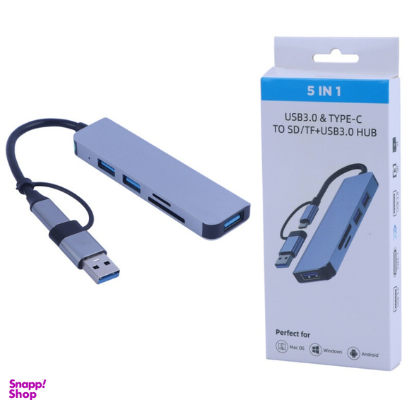 هاب 5 پورت Type-C/USB 3.0 مدل DAW-01