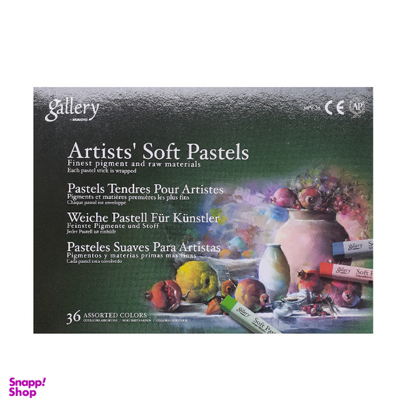 پاستل گچی 36 رنگ گالری مونگیو مدل MVP