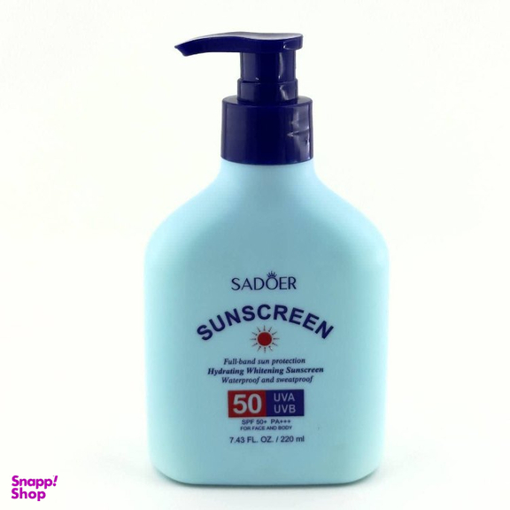 کرم ضد آفتاب و سفید کننده سادور مدل spf50 حجم 220 میلی لیتر
