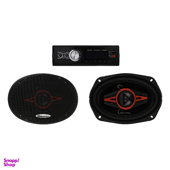 دستگاه پخش خودرو مکسیدر کد MX-DL3188U2_LS8866BT به همراه اسپیکر