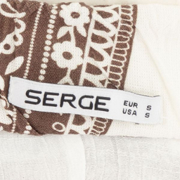 دامن زنانه سرژه مدل 210194 کمردار رنگ قهوه ای