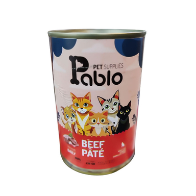 کنسرو غذای گربه پابلو مدل گوشت وزن 400 گرم