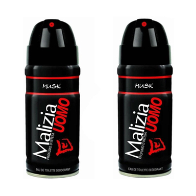 اسپری بدن مردانه مالیزیا مدل Musk حجم 150 میلی لیتر مجموعه 2 عددی