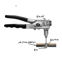 میخ پرچ هامر مدل 6x12mm بسته 20 عددی