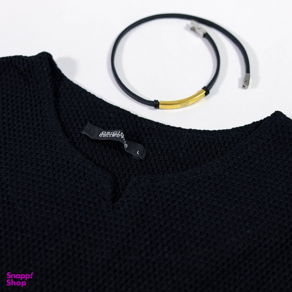 تیشرت بیسکویتی یقه کوبایی مردانه کد 183 رنگ مشکی