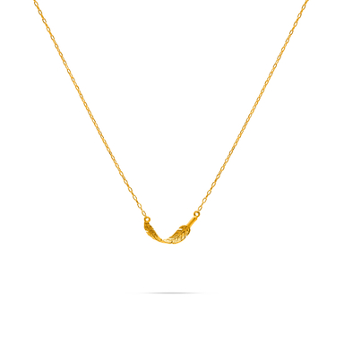 گردنبند طلا 18 عیار زنانه سی گلد گالری مدل زرین پر