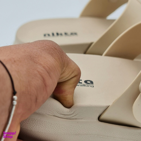 صندل زنانه نیکتا مدل تک سگک کد 731 رنگ نسکافه ای