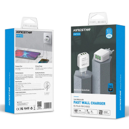 شارژر دیواری 17 وات کینگ استار مدل KW163A PD به همراه کابل MicroUSB