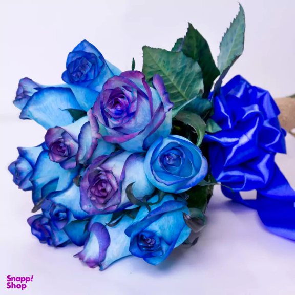 دسته گل رز طبیعی گل باختر کد 21902