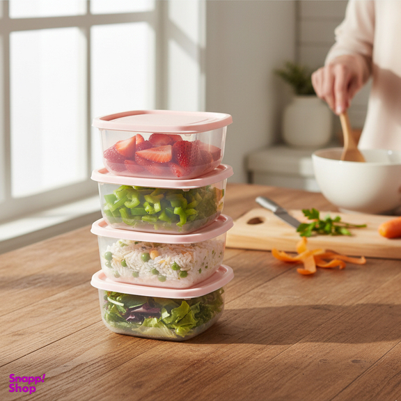 ظرف نگهدارنده نورینو مدل زرین مجموعه 4 عددی