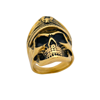 انگشتر مردانه مدل skeleton رنگ طلایی