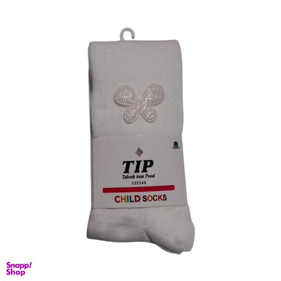 جوراب شلواری دخترانه تابش ایران پود مدل نخ پنبه طرح Parvaneh.sefid,shiri