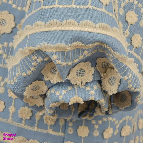 ست مانتو و شلوار زنانه مدل گندم رنگ آبی آسمانی