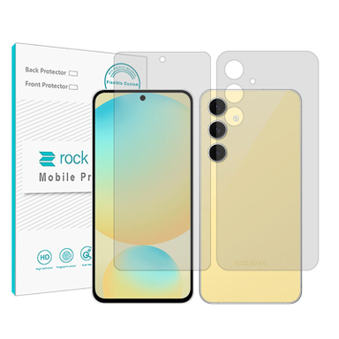 محافظ صفحه نمایش شفاف راک اسپیس مدل Resistant مناسب گوشی موبایل سامسونگ Galaxy S24 FE به همراه محافظ پشت گوشی