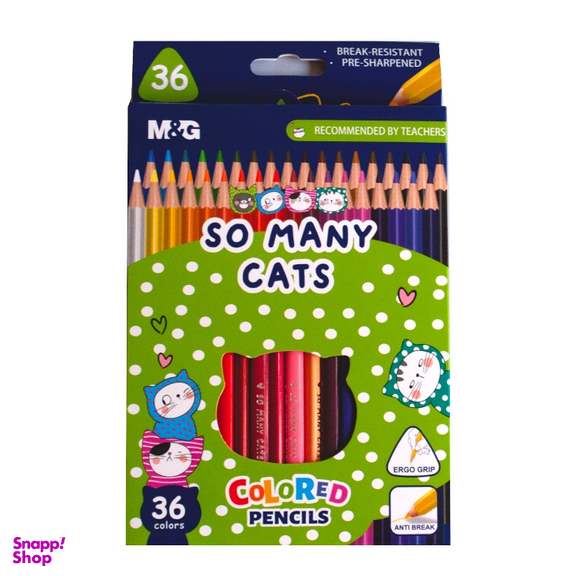 مداد رنگی 36 رنگ ام اند جی مدل so many cats