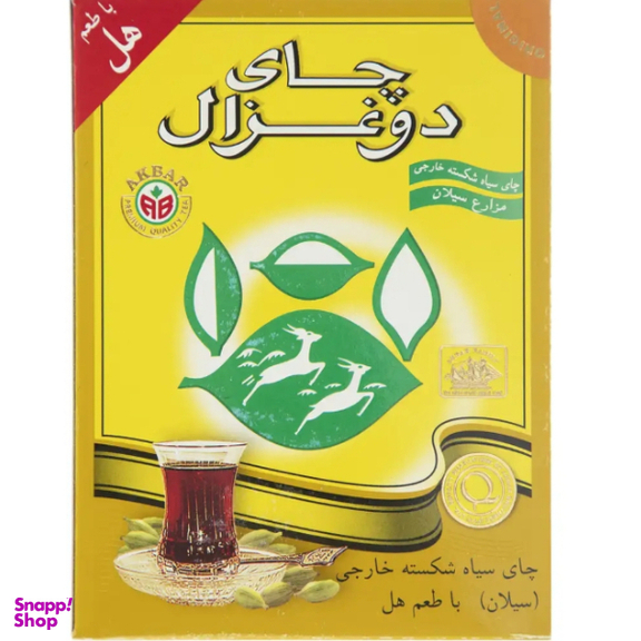 چای دو غزال با طعم هل وزن 250 گرم