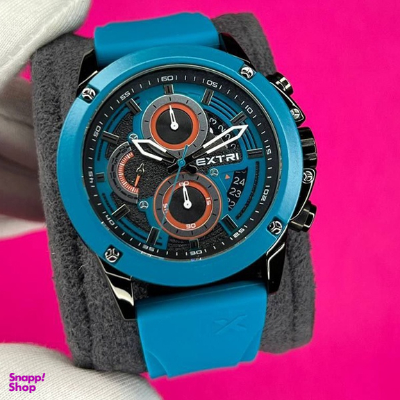 ساعت عقربه ای مردانه اکستری کد X6065-H رنگ آبی مشکی