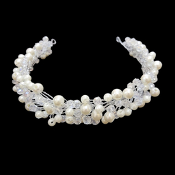 ریسه مو زنانه مدل مرواریدی کریستالی کد RMKS