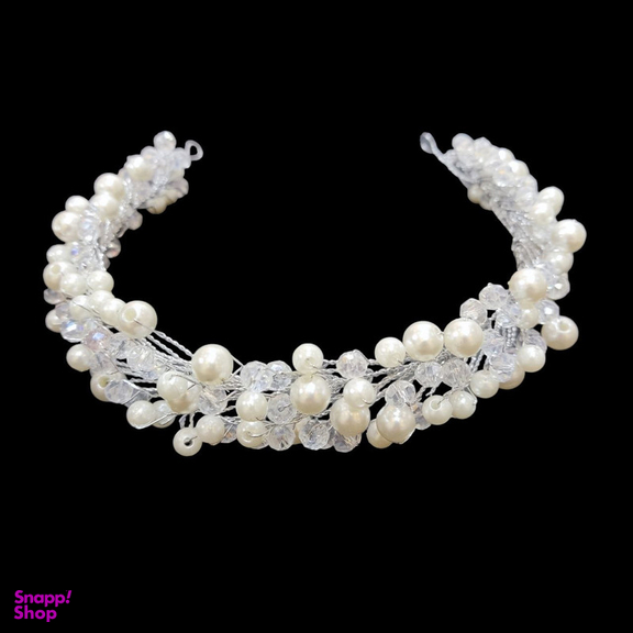 ریسه مو زنانه مدل مرواریدی کریستالی کد RMKS