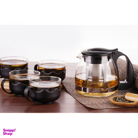 سرویس 5 پارچه قوری و فنجان مدل Bl01