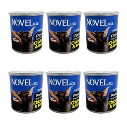 کنسرو سگ نوول لوکس مدل پته مرغ و گوشت وزن 800 گرم