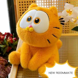 عروسک مدل گربه گارفیلد نشسته طرح بچه ارتفاع 25 سانتی متر