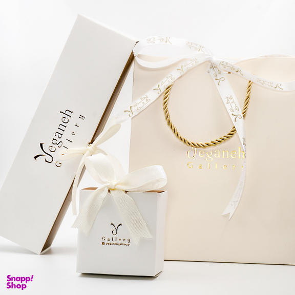 دستبند چرم و طلا 18 عیار مردانه گالری یگانه کد 2600