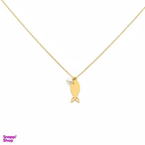 گردنبند طلا 18 عیار زنانه طرح ماهی کد A27